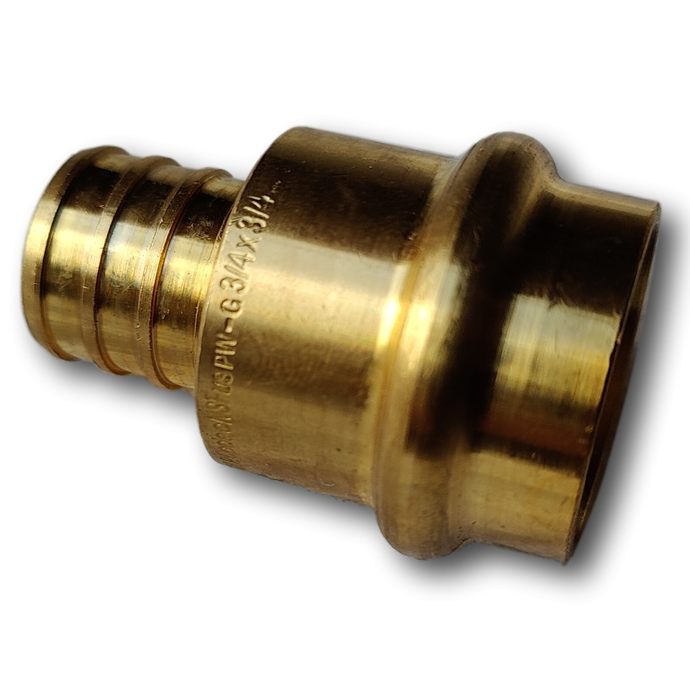 1 Pc. 3/4" Press x 3/4" Pex Coupling, Replace for 3/4" Press Fit coupling, Brass