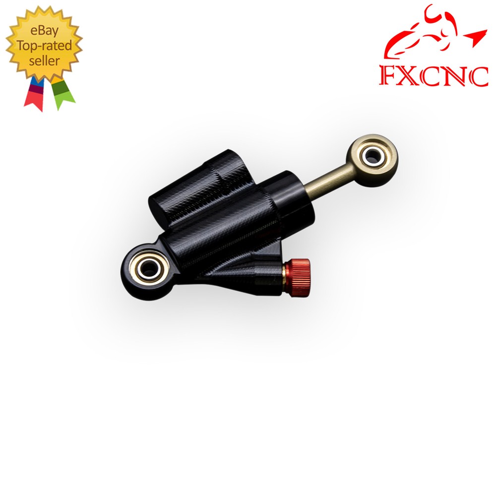 Black Adjustable Steering Damper Stabilizer Safety Control Aluminum Motorcycle