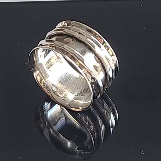 Spinner Ring 925 Sterling Silver Handmade Band &Statement Ring Size 10 For Gift