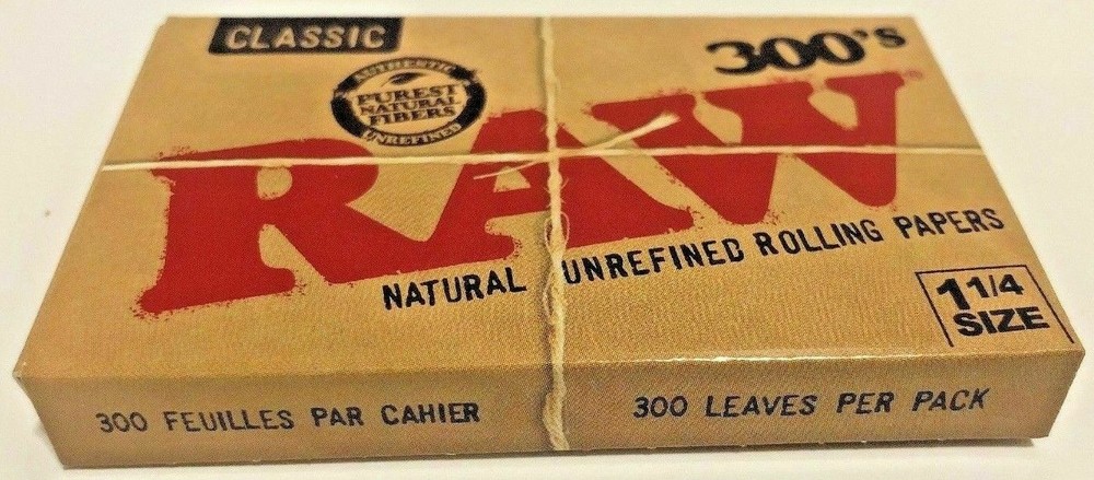 Raw 300's Classic Authentic Rolling Papers 1.25"  **FREE SHIPPING**