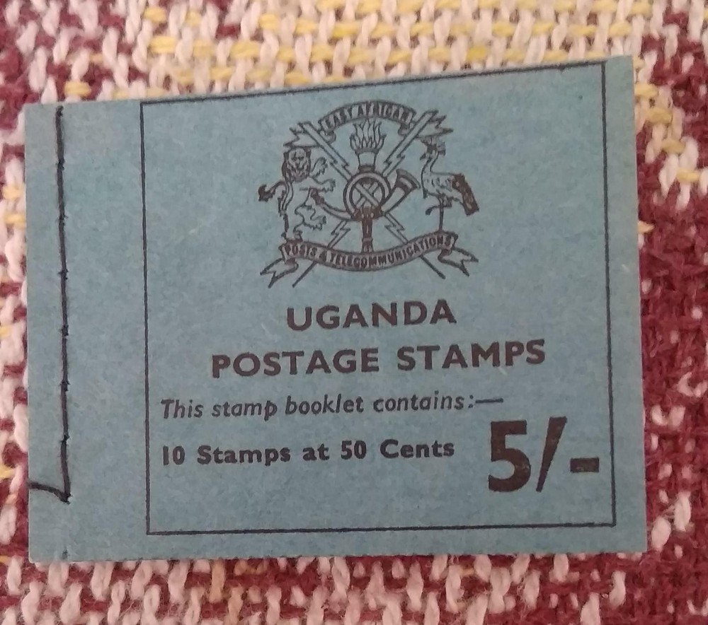 L3121 UGANDA POSTAGE STAMPS BOOKLET 5/- INCOMPLETE