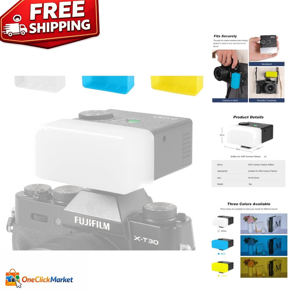 Compact Photography Light Modifiers - Godox im30 Flash Diffuser Set (3 Colors)