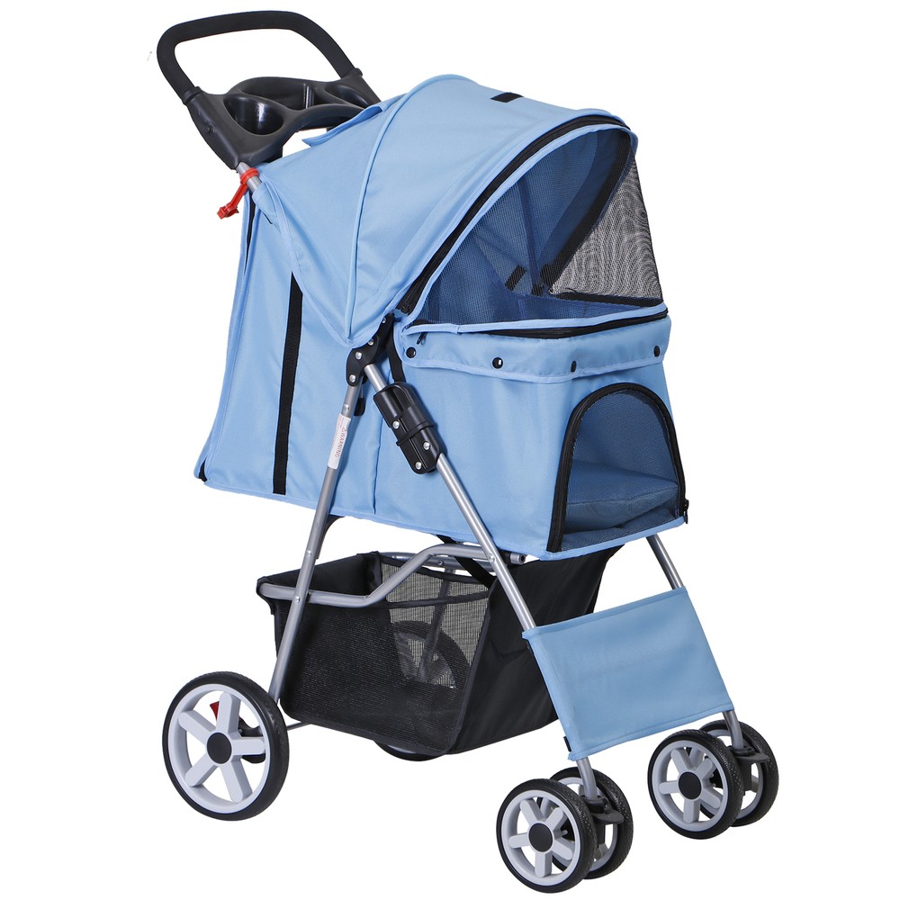 Premium Quality Pet Stroller with Ventilated Mesh Window and Smooth Zipper