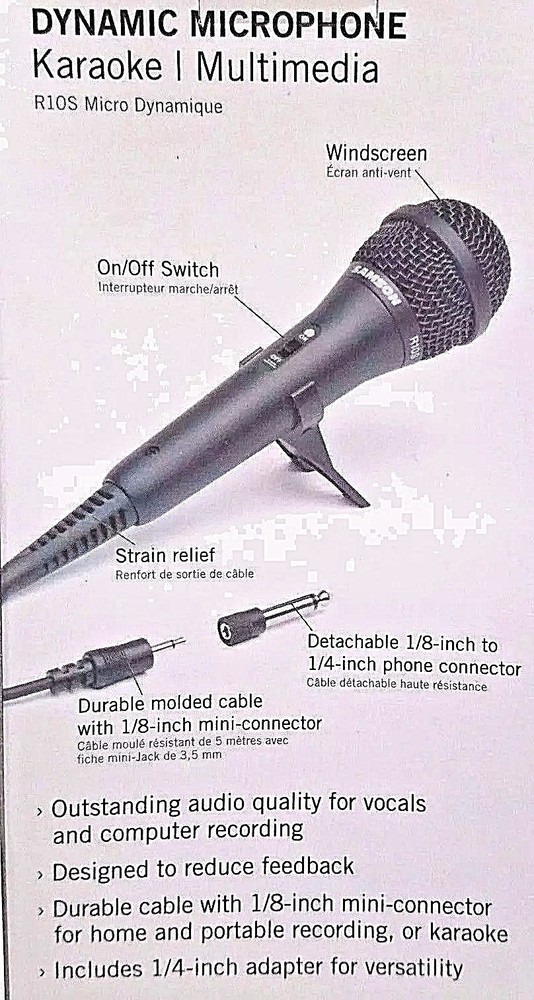 Karaoke Multimedia Microphone Samson Versatility R10S Dynamic Microphone - NEW!