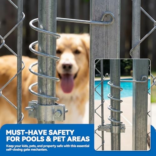 Automatic Chain Link Self Closing gate Closer. Adjustable Closing Tension, for