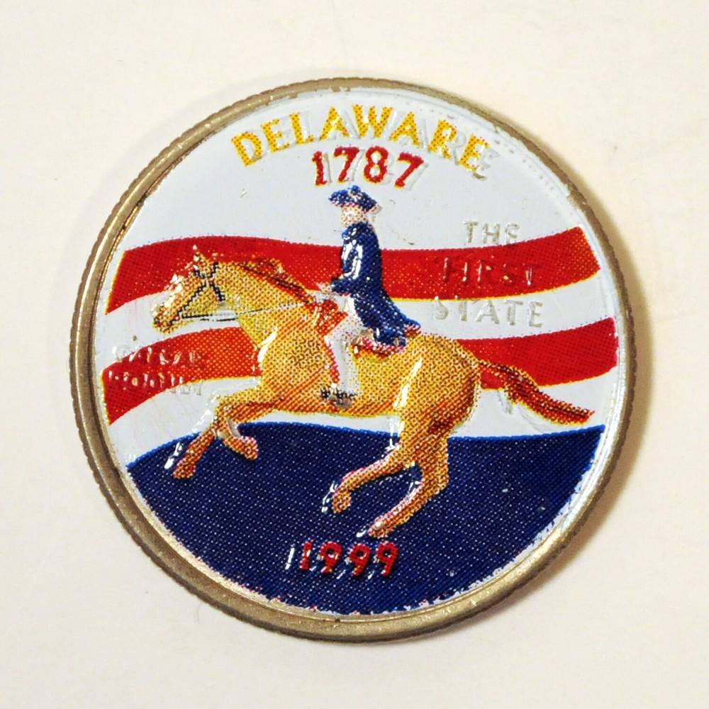 1999 D Delaware Color State Quarter