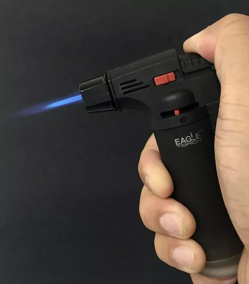 10 Pack Eagle Torch Gun Lighter Butane Jet Windproof Adjustable Flame Refillable