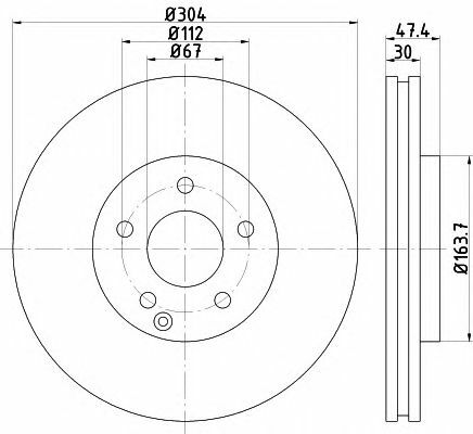 Front DISCS + PADS + SENSORS for MERCEDES E-Class E240 4matic 2003-2008