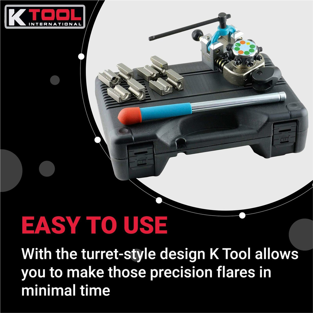 K Tool 70081 Brake Line Flaring Tool Set, Versatile, Durable Construction