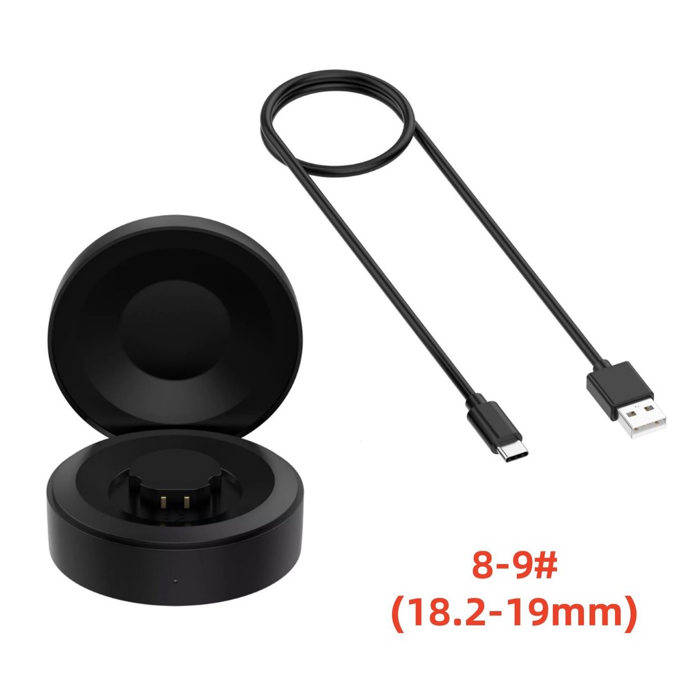 1Pc Portable Black Type-C 8#-9# Smart Ring Charger Charging Case For RingConn
