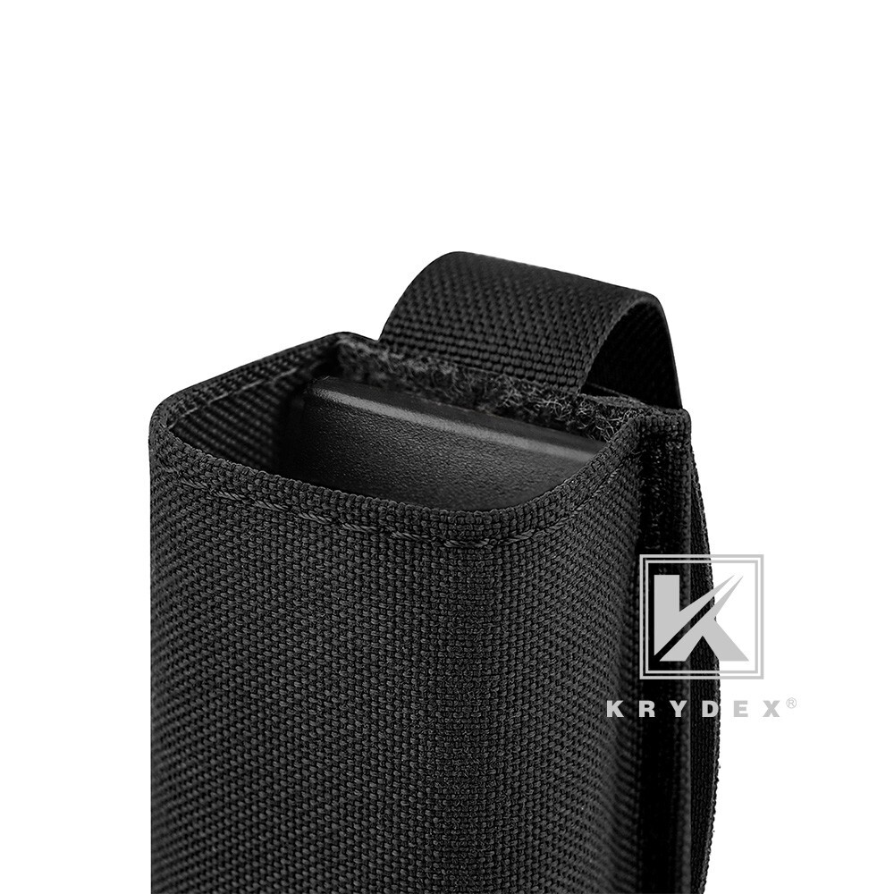 KRYDEX Tactical Double Stack Pistol Single Mag Pouch Belt / MOLLE Mounted Black