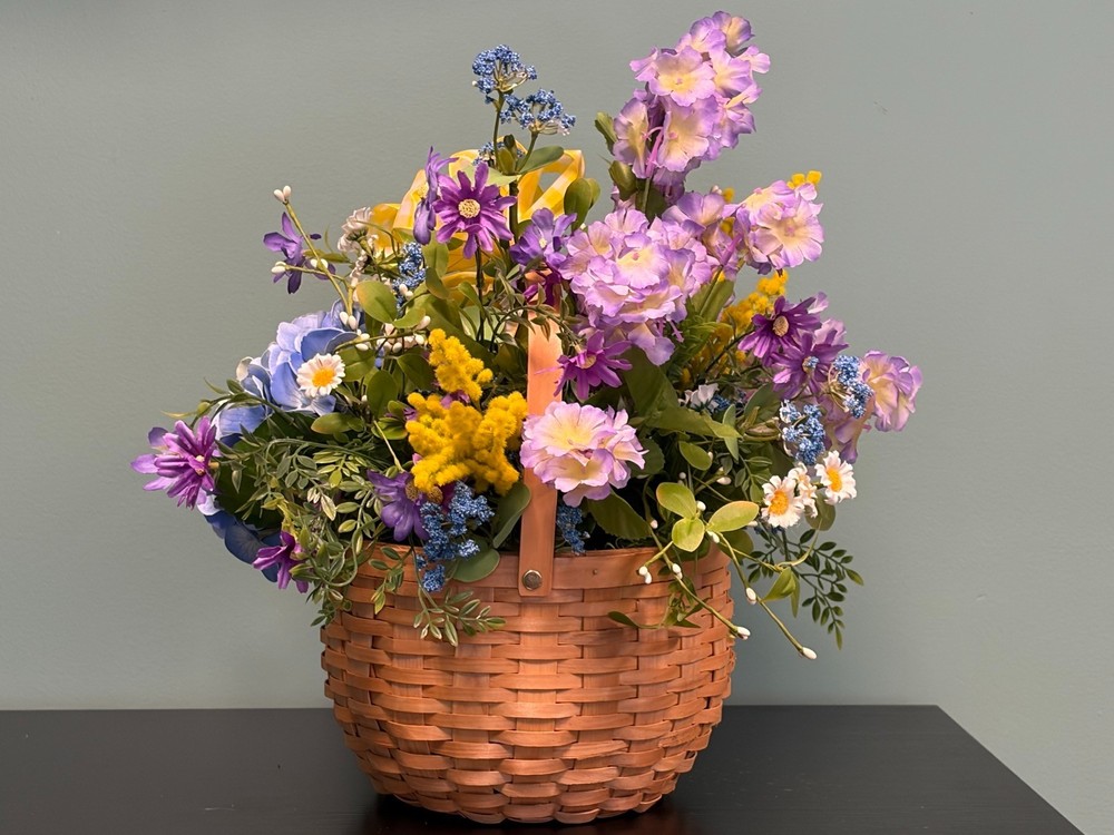 Spring Silk Floral Basket - Custom Made
