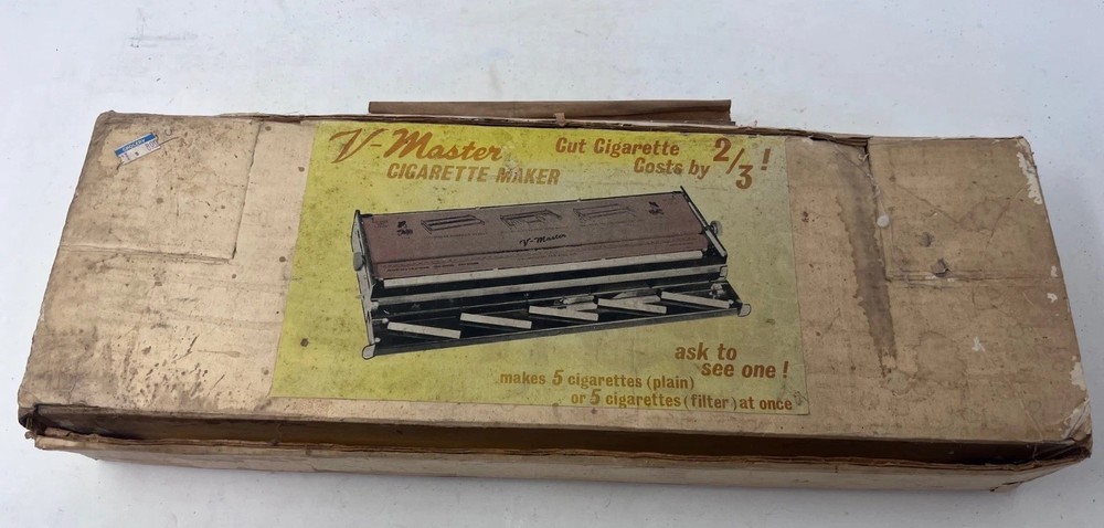 Vintage V MASTER Cigarette Maker Original Box Untested 1950’s