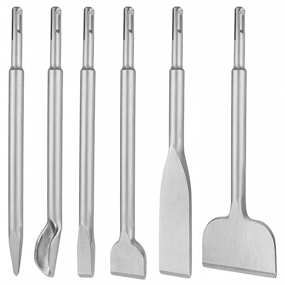 MonoPro SDS Plus Chisel Set for Rotary Hammer Drills, 6 PCS SDS Chisel Set In...