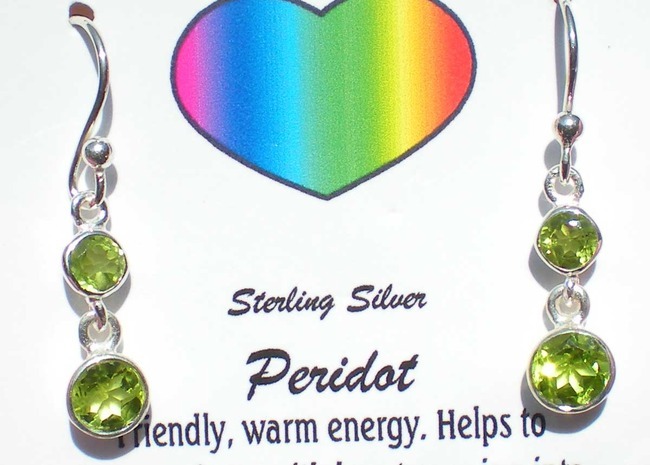 Peridot Earrings - Sterling Silver j1863