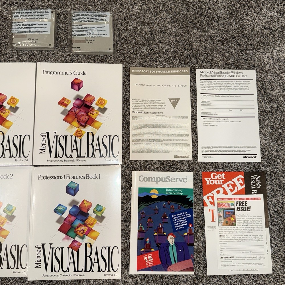 Microsoft Visual Basic Professional Edition Ver 3.0 Windows 95 New Open Box