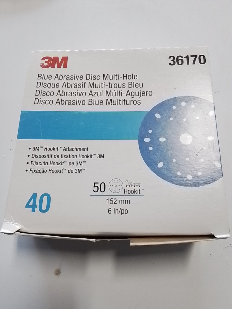 3M 36170 Multi-Hole Hook & Loop 40 Grit 6 in. Sanding Disc (50/Pack)