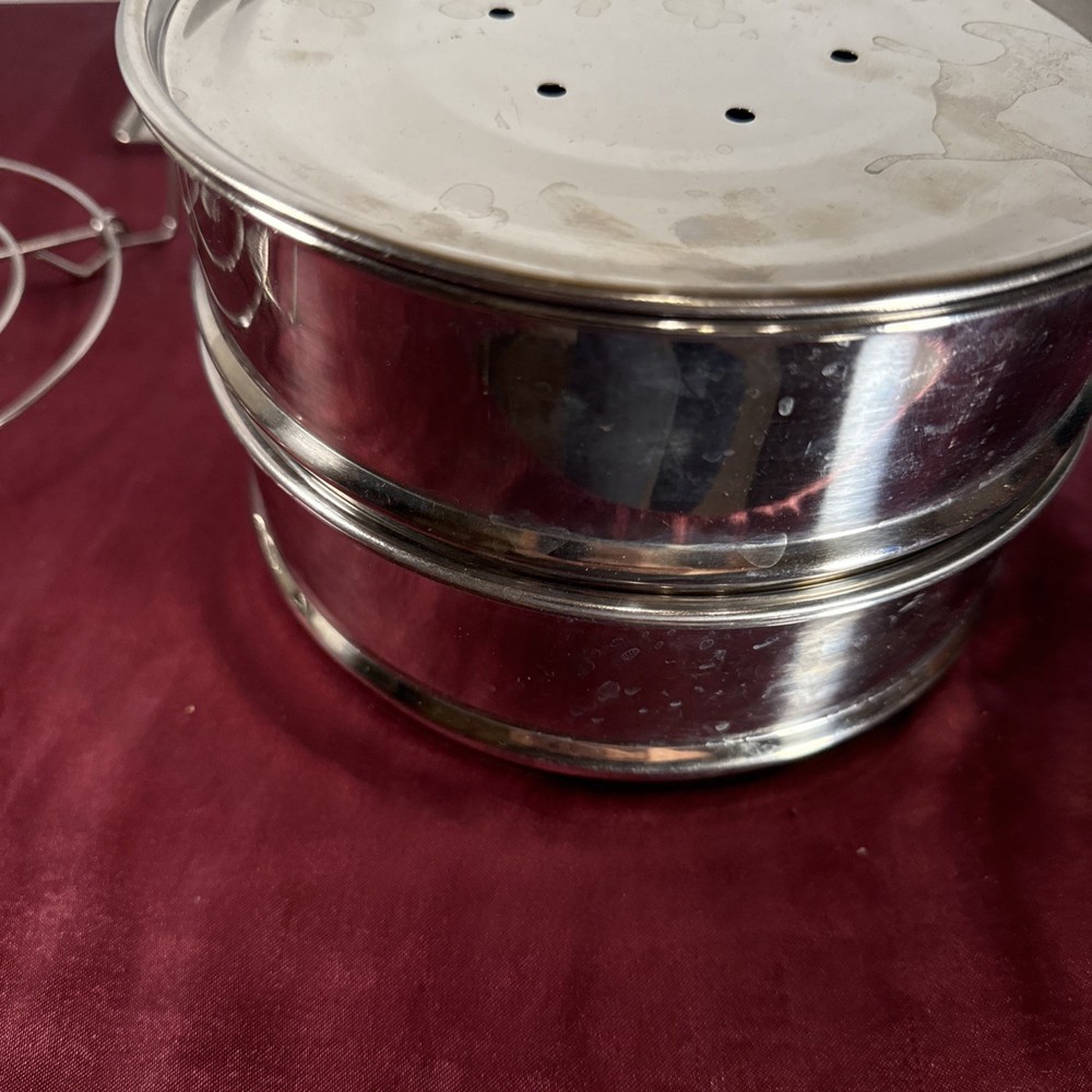 Stackable Steamer Insert Pans with Sling AS IS - Get What You See