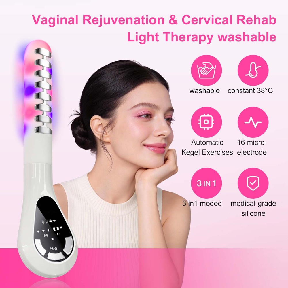 Automatic Kegel Training Device with Red Light for Vaginal Dryness Inflammation