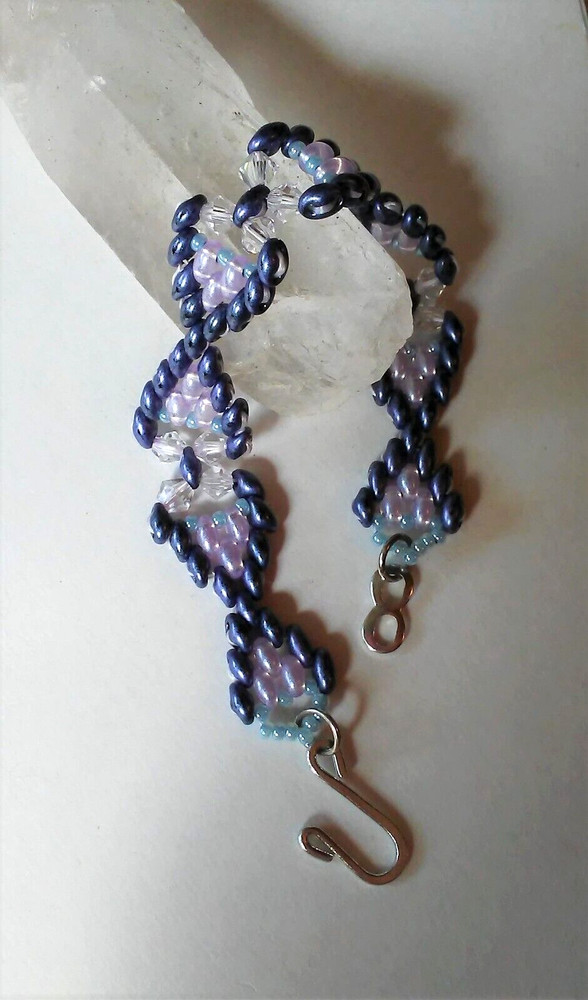 Handmade Opaque Blue Beaded Bracelet