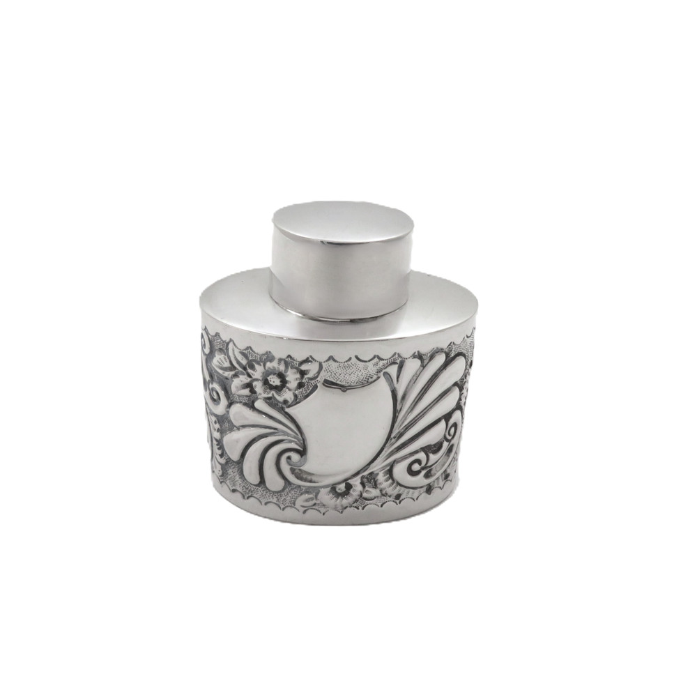 ANTIQUE VICTORIAN STERLING SILVER CADDY 1899