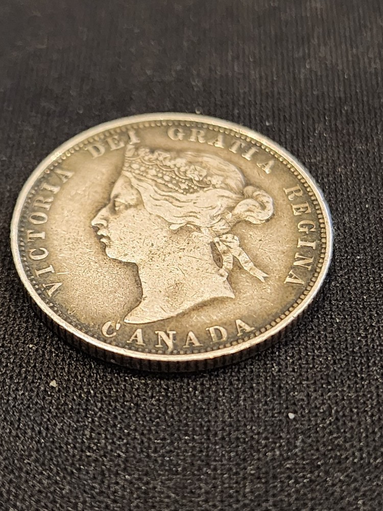 1871 Canada 25 Cents Silver Coin