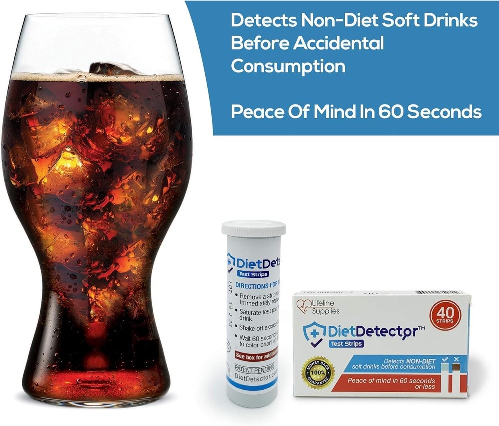 DietDetector Test Strips - Detects Non-Diet Soft Drinks Before Accidental...