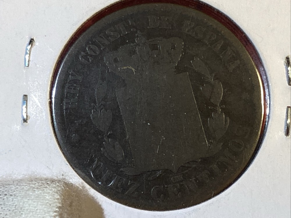 1879 Spain 10 Centimos Bronze