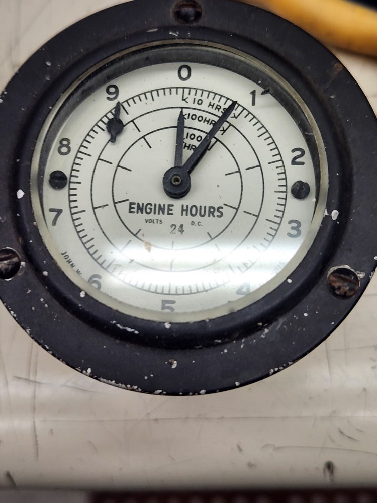 John W. Hobbs Meter Aviation Engine Hours Indicator gauge. 24 VDC