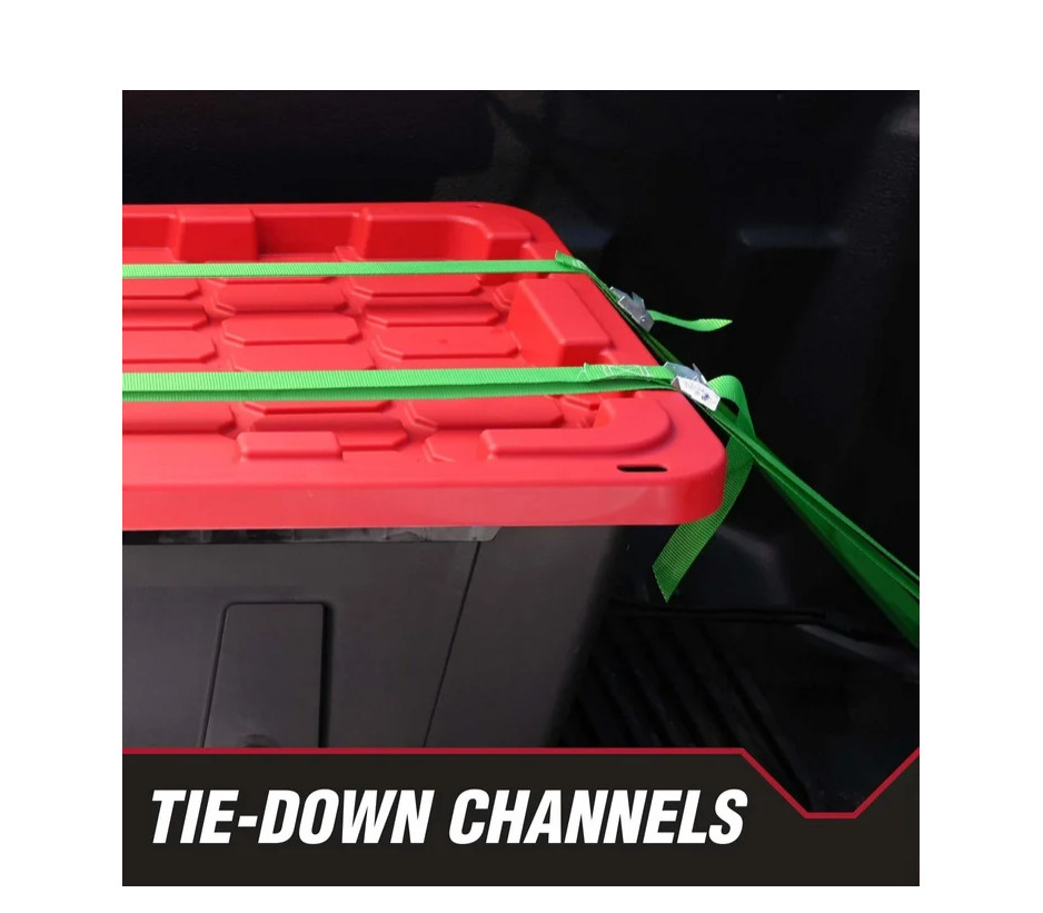 Hyper Tough 27 Gallon Large Storage Bin (Black & Red)