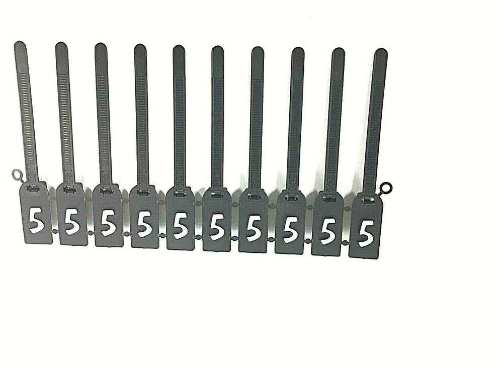 980N-5, Black Security Tags, (Pack of 20)