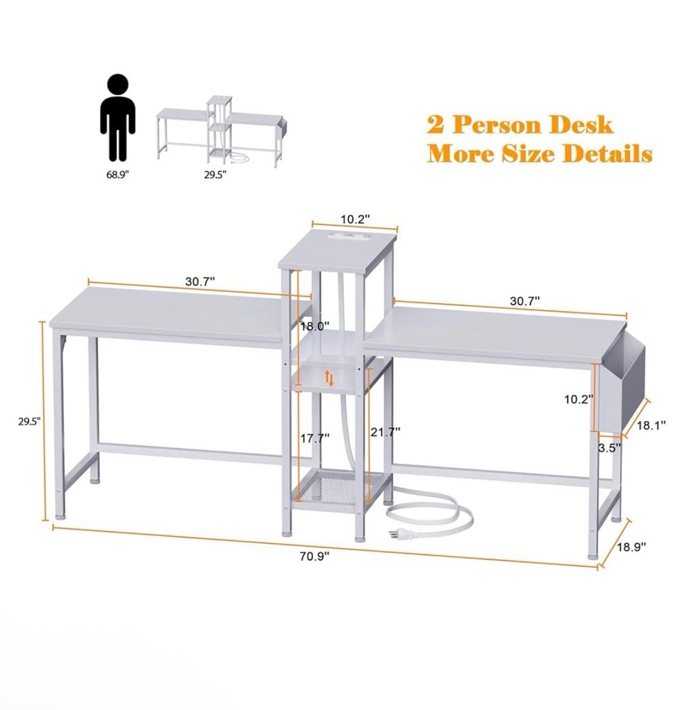 Furologee Double Desk