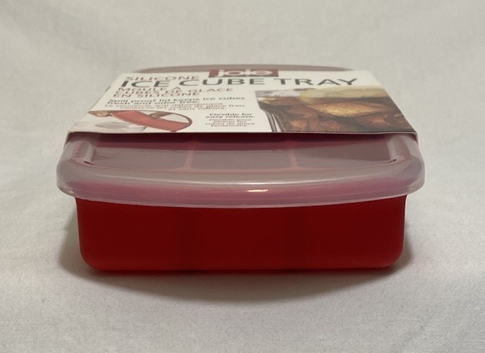 Joie Ice Cube Tray Covered-Stackable No-Spill Removable Lid 15 Cubes RED NEW