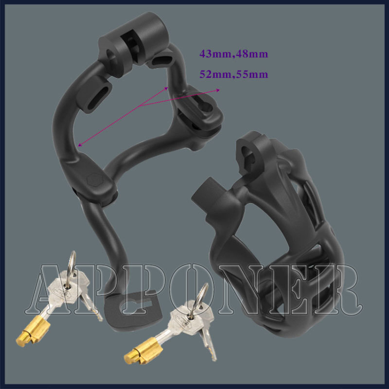 New Python Ultra Chastity Device With Double-Lock Rotatable Guardrail Ring Cages