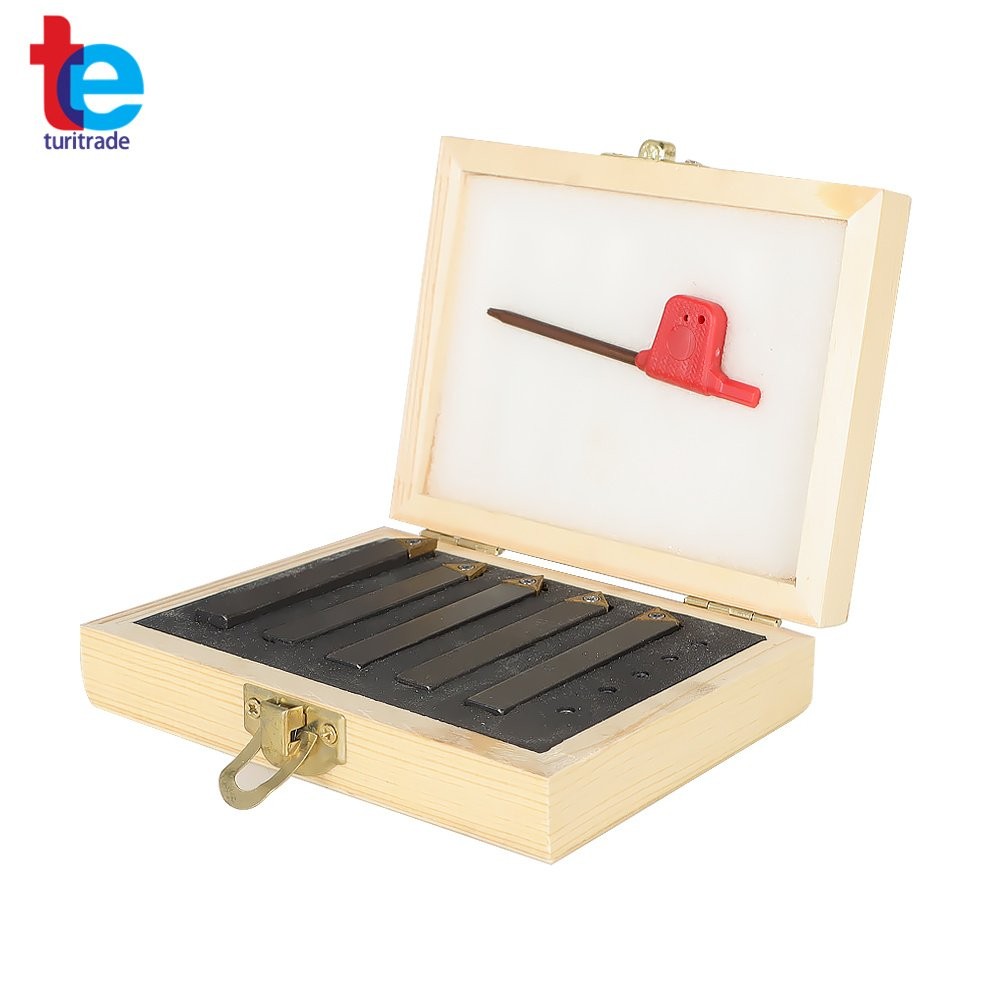 3/8 5 Pc Indexable Carbide Insert Turning Tool Bit Lathe Set Chipbreaker