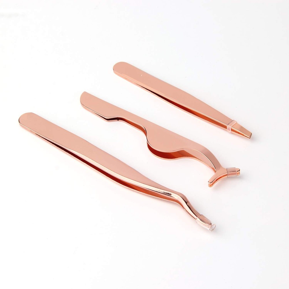 Arroyner 3Pcs Eyelashes Tool Fake Lash Applicator 3 Piece Set, Black