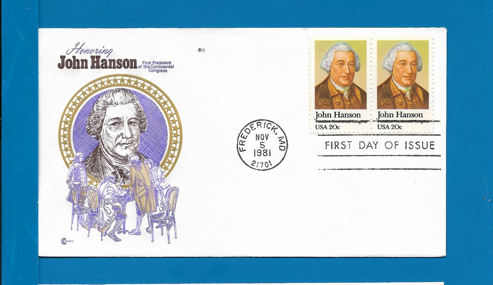 Scott 1941 John Hanson Nov 9, 1981 Cachet Craft FDC