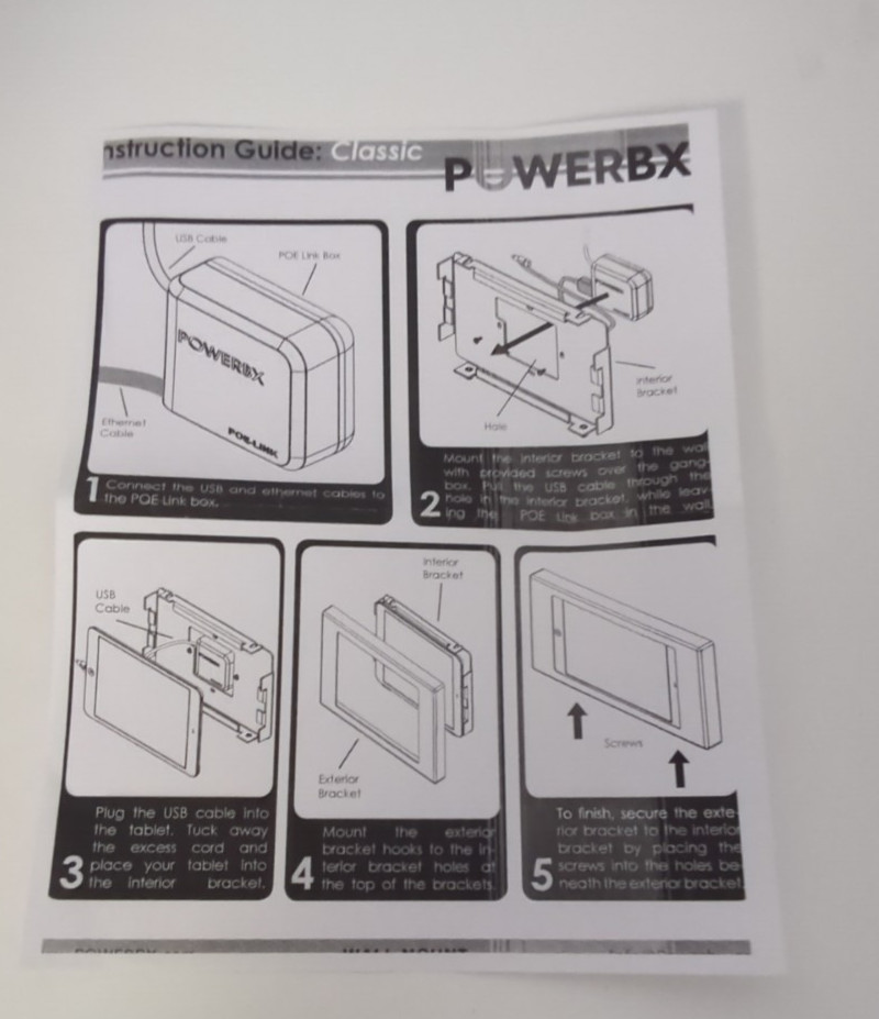 PowerBX Tablet Enclosure iPad Air, Wall Mount