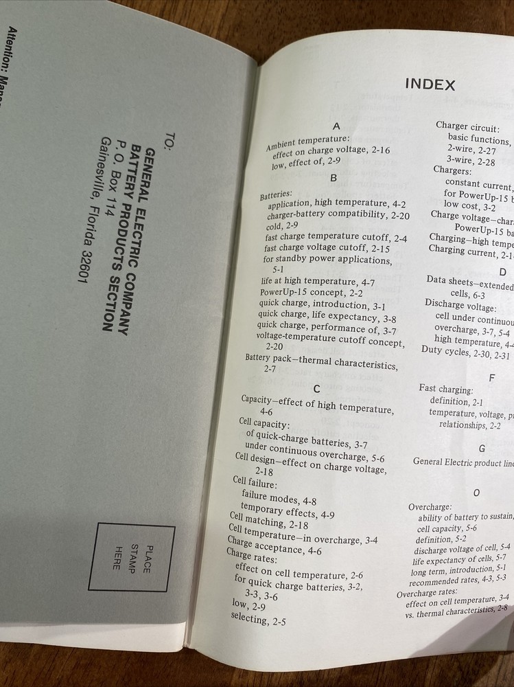 GE Nickel-Cadmium Battery Application Engineering Handbook Supplement - 1973