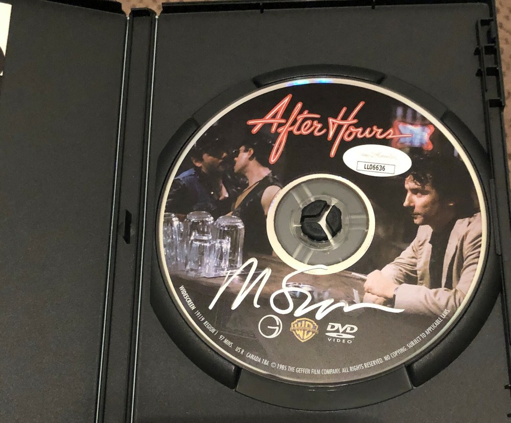 MARTIN SCORSESE SIGNED AFTER HOURS DVD DISC AUTOGRAPH JSA COA
