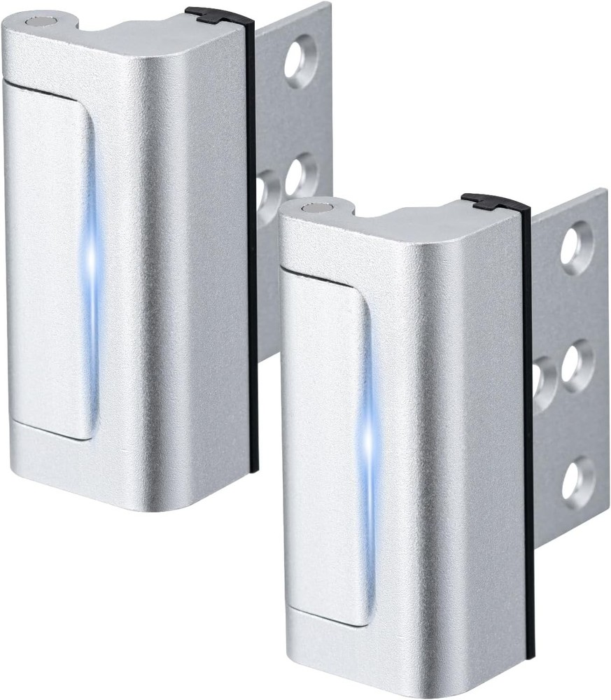 2 Pack Home Security Door Lock,Childproof Reinforcement 2Pack-Silver