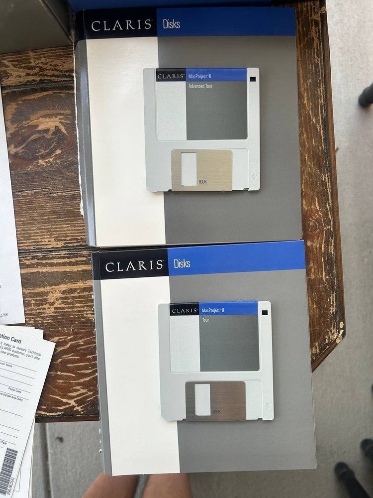 Claris MacProject II Boxed Software Disks Manuals Vintage