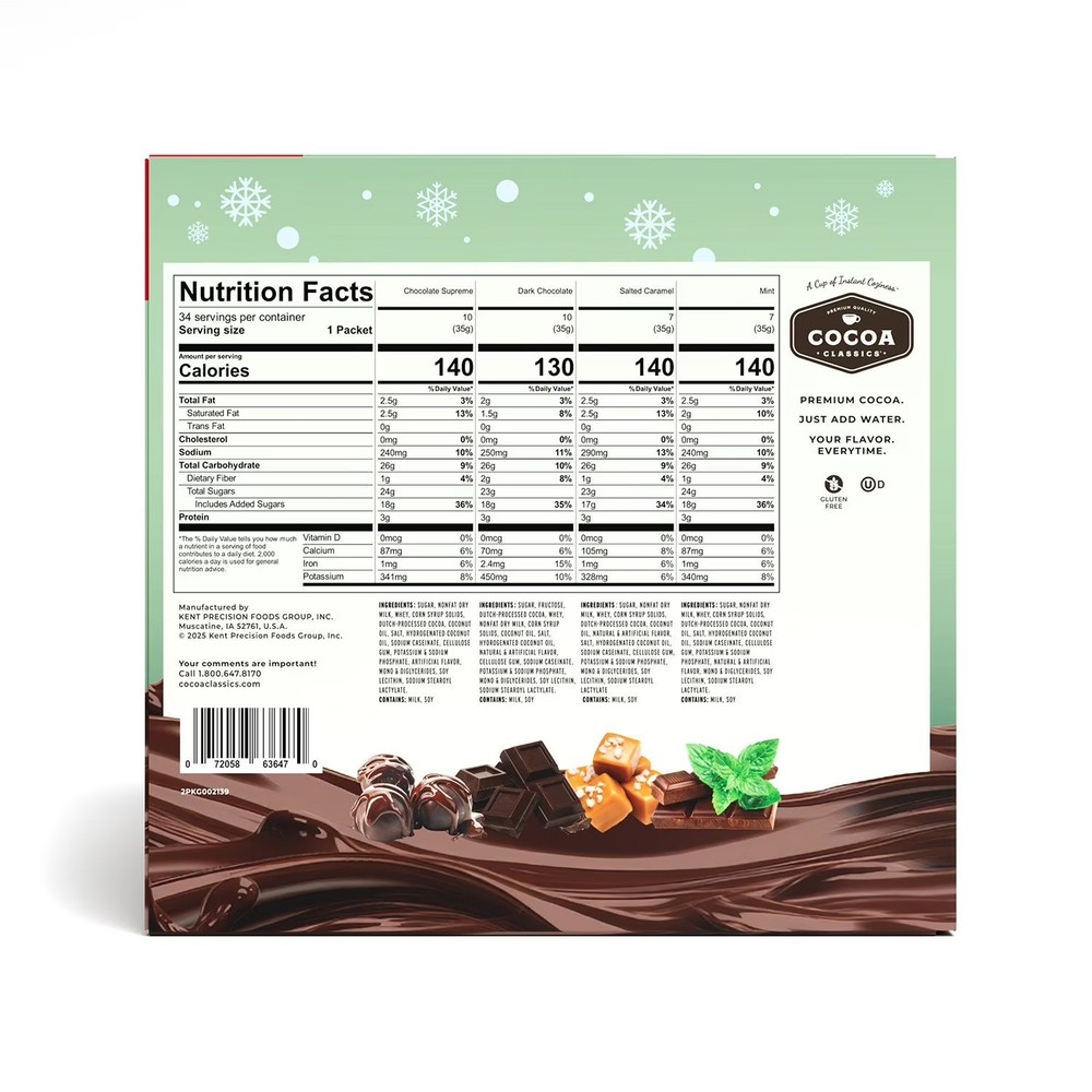 Cocoa Classics Hot Cocoa Mix, Variety Pack, 34 pk.