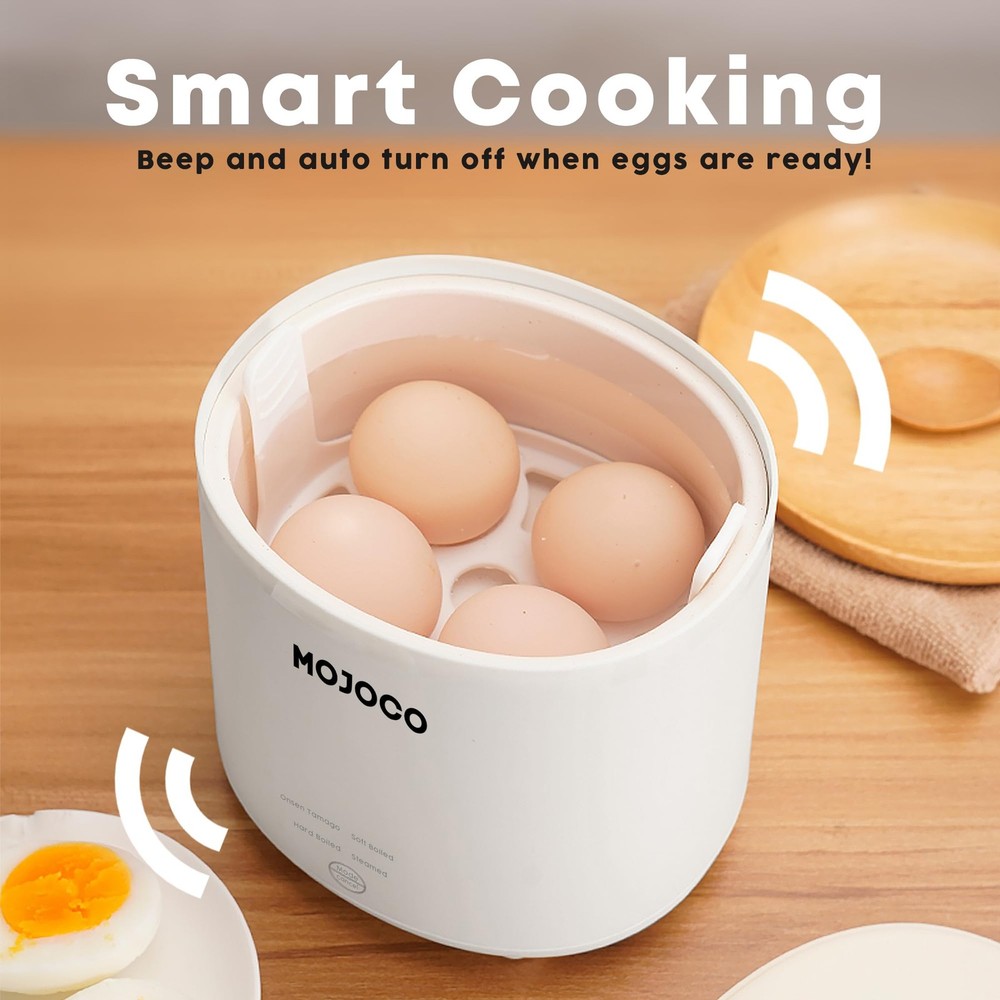 Rapid Egg Cooker - Mini Egg Cooker for Steamed, Hard Boiled, Soft Boiled Eggs...