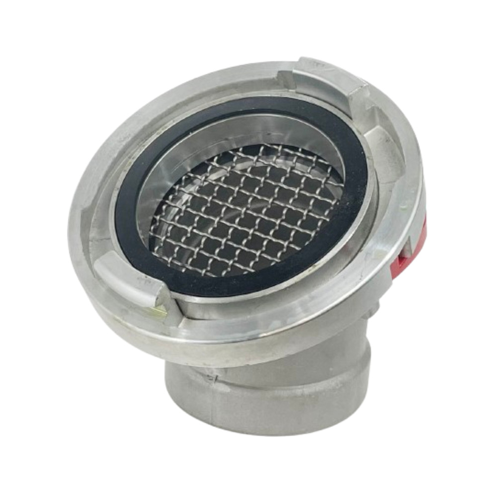 5" Storz Type Connection x 4" FNPT thread with 30 degree elbow