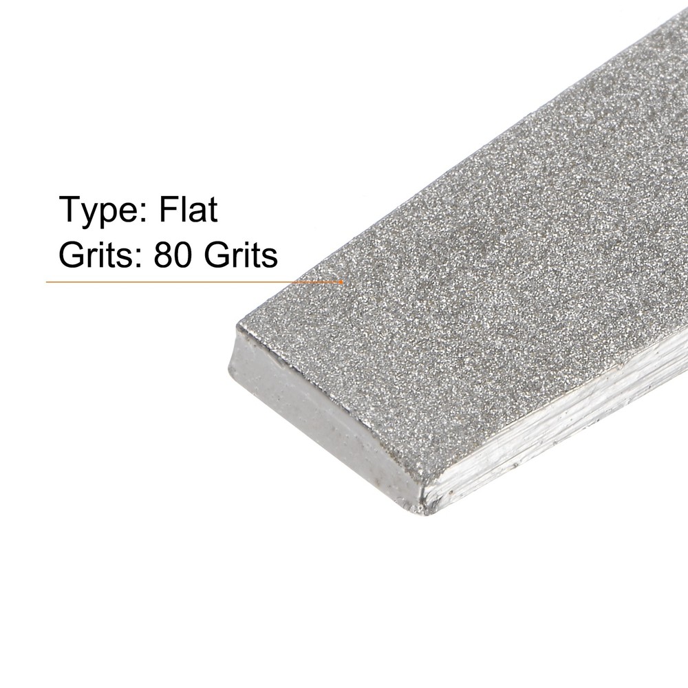 Diamond Coated File 8 Inch 80 Grits Flat Files Tools with Plastic Handle