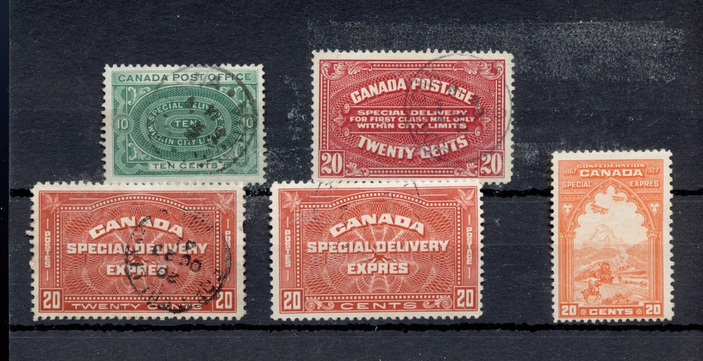 🍁Special Delivery lot #E1 to E5 Cat $94 used Canada