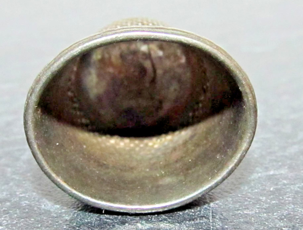 Victorian Simon Brothers Sterling Silver Hand Etched Thimble Size 11 Engraved