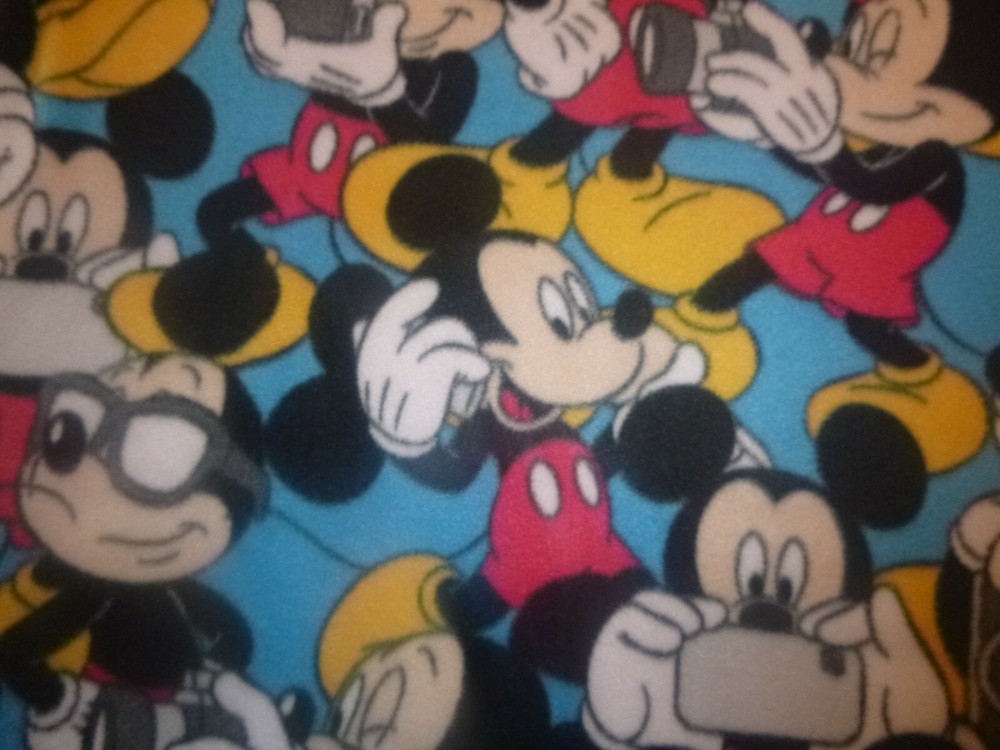 Mickey Mouse (2 layer Fleece Blanket 70"X59" Sewn Edges)
