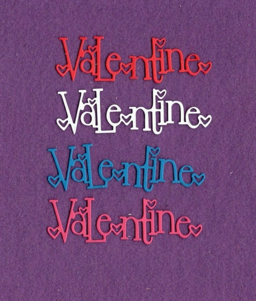 VALENTINE heart die cuts scrapbook cards